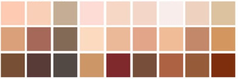 skin tones